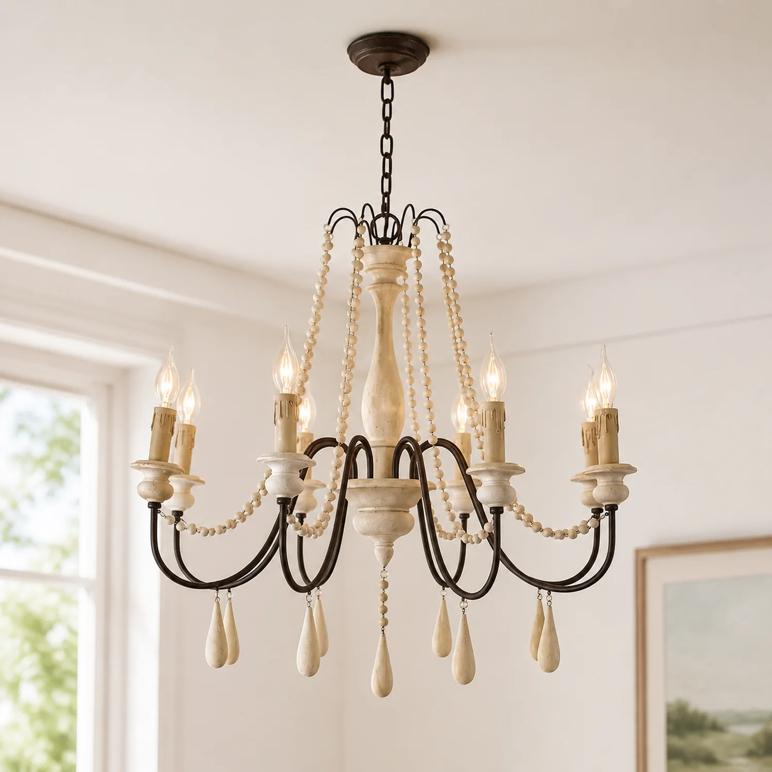 Candle Style Beaded Chandelier - Lumpaz