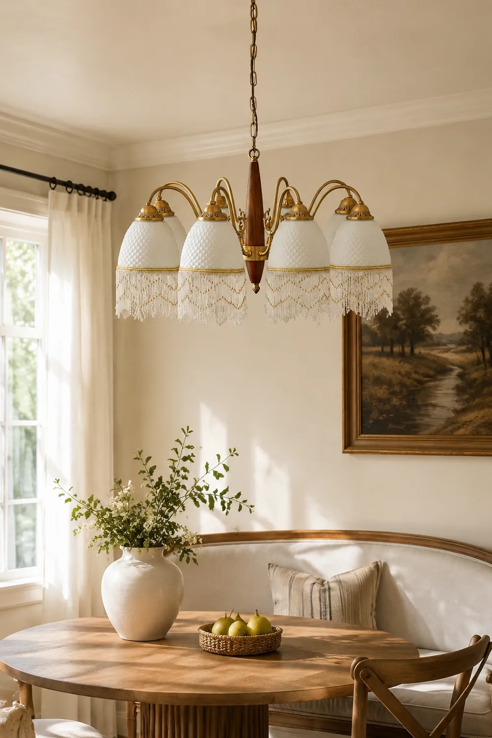 Mesh Tassel Glass Chandelier - Lumpaz