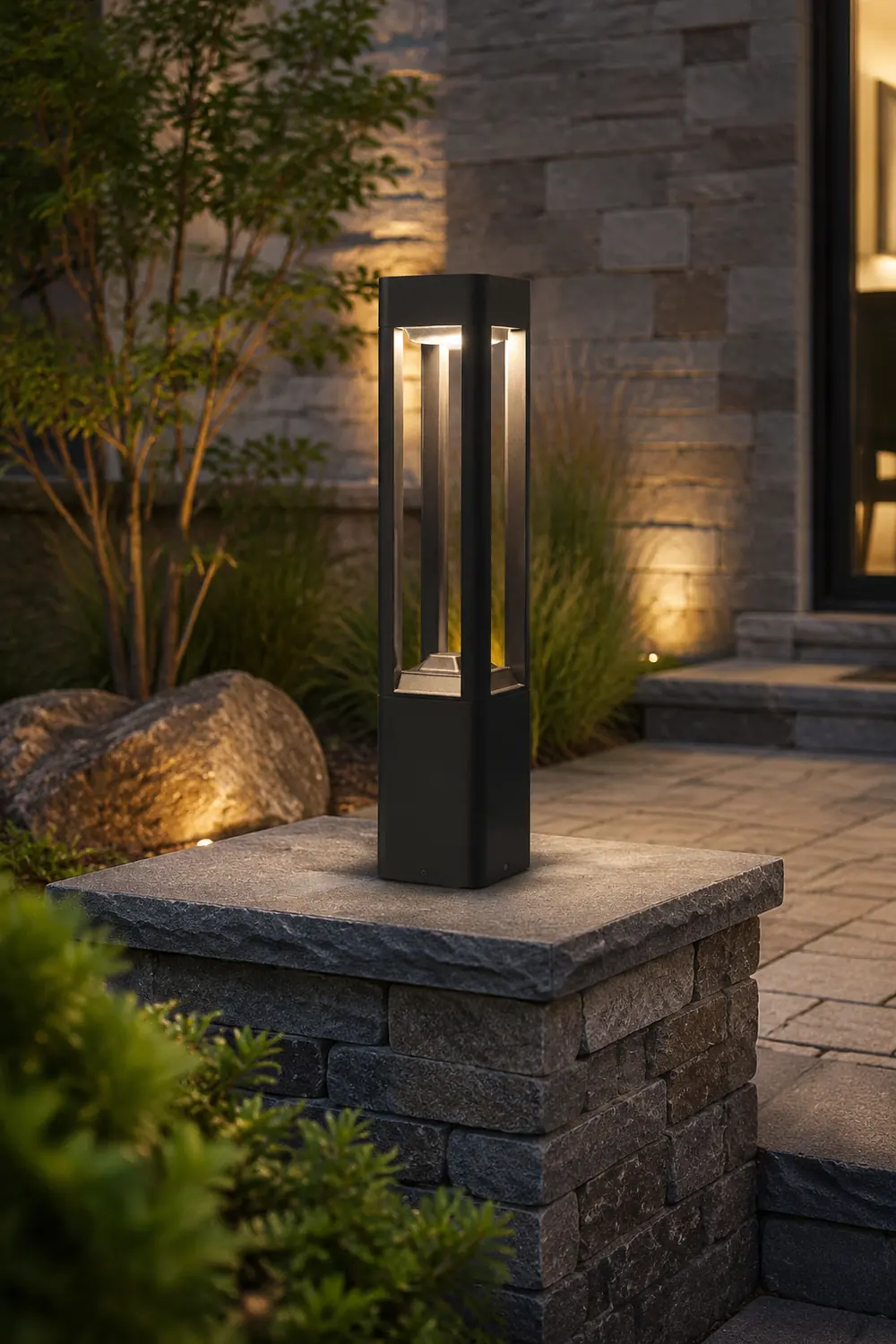 Rectangular Column Garden Light - Lumpaz