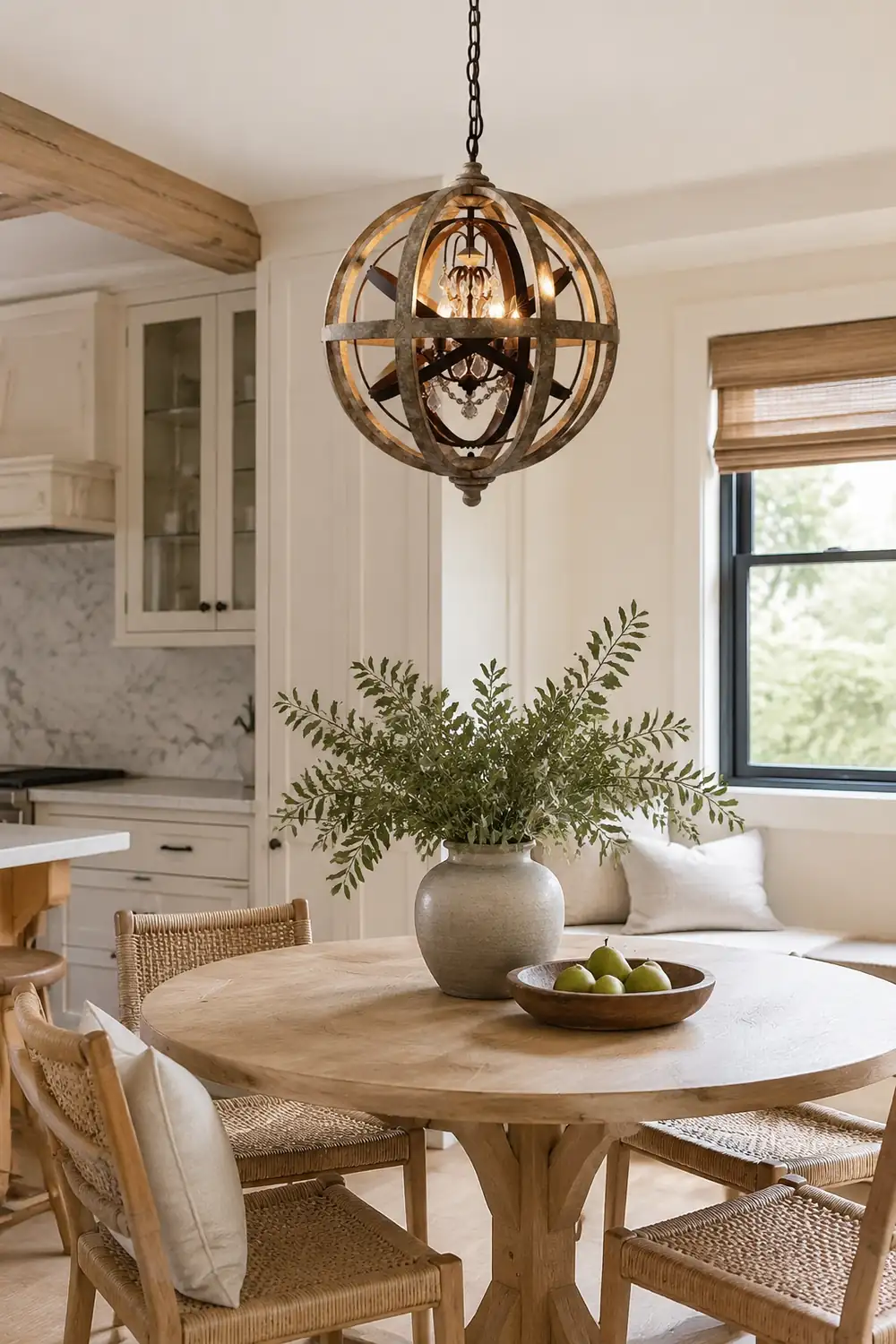 Retro Globe Weathered Chandelier - Lumpaz