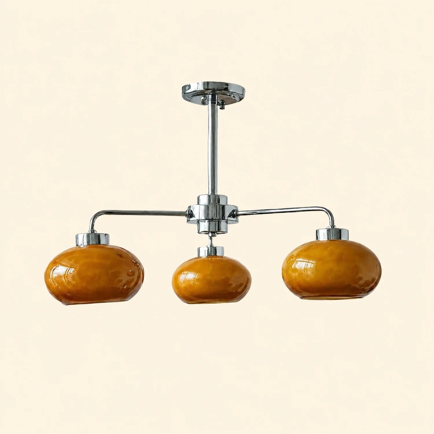 Oval Persimmon Chandelier - Lumpaz