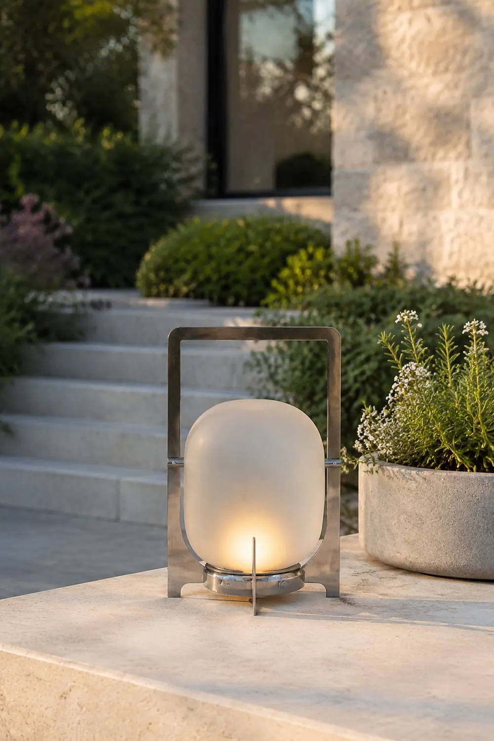 Silver Twilight Lantern Table Light - Lumpaz