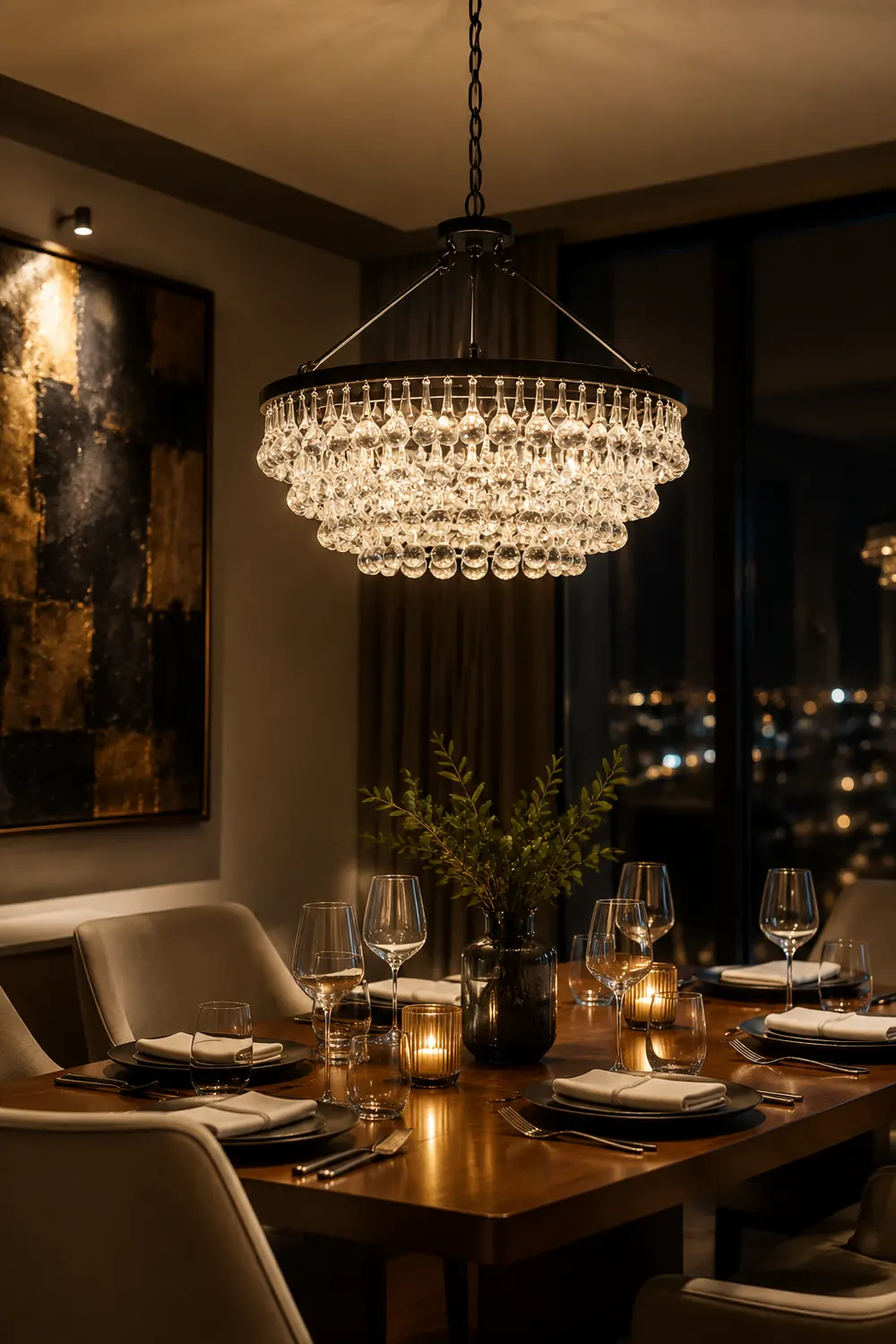 Unique Tiered Crystal Chandelier - Lumpaz