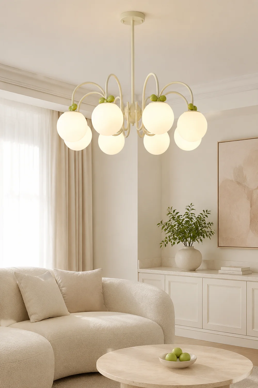 Cream Cherry Chandelier - Lumpaz