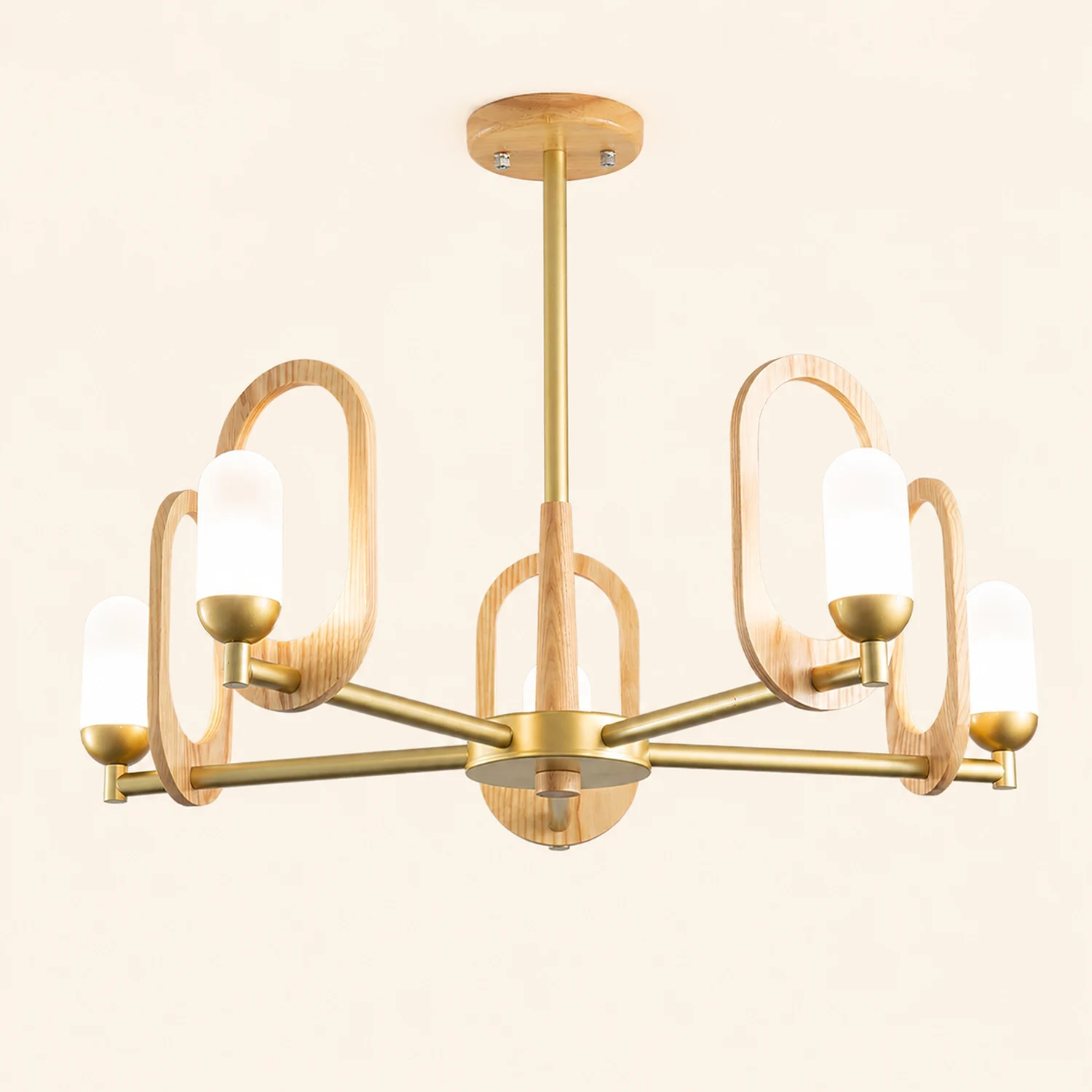 Wood Art Halo Chandelier - Lumpaz