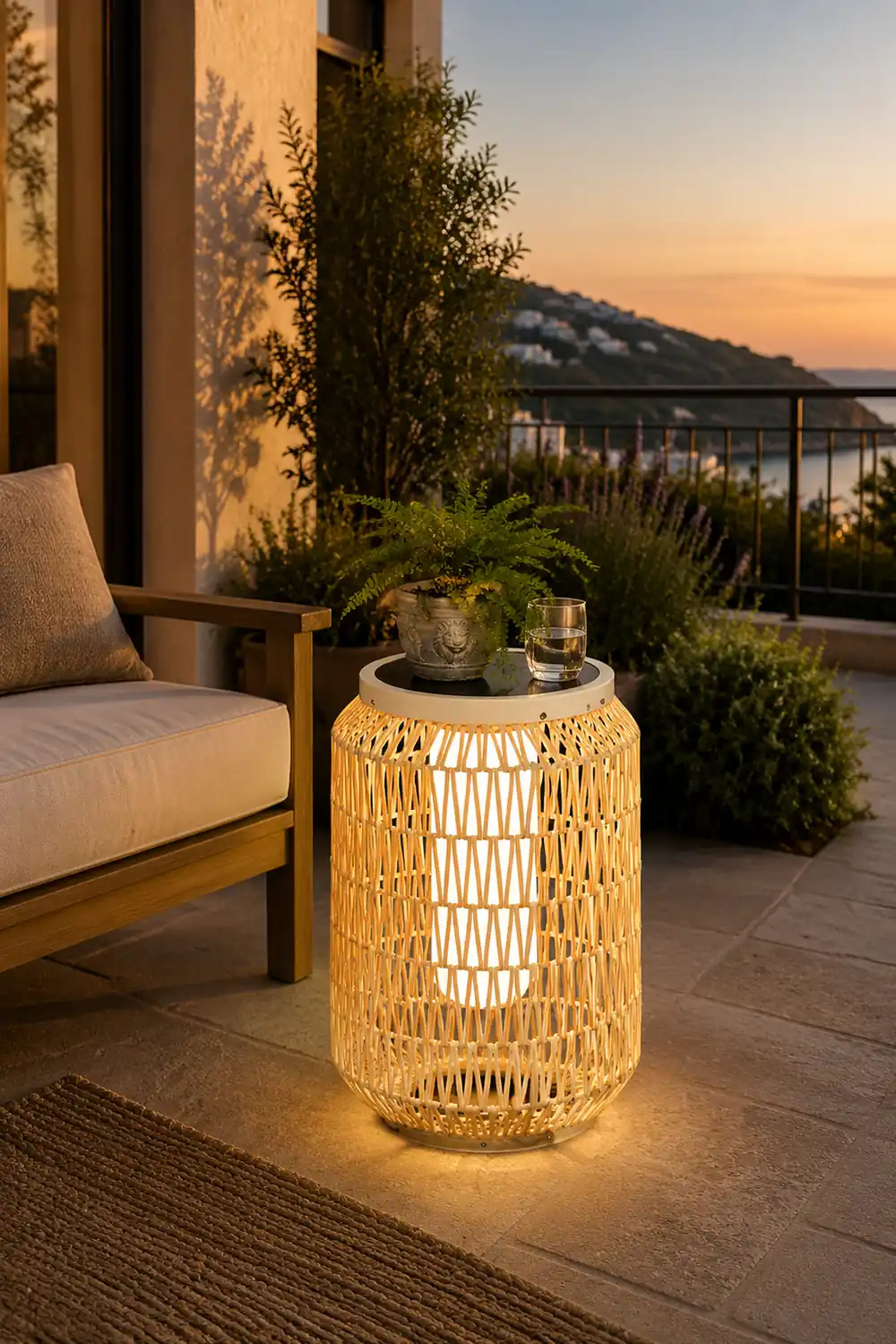 Woven Rattan Outdoor Lamp - Lumpaz