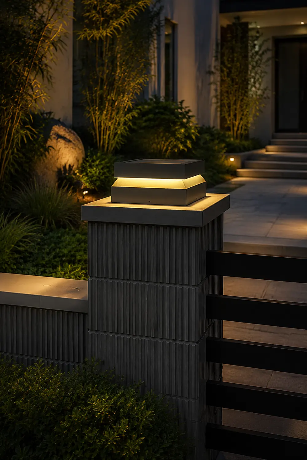 Solar Power Square Post Light - Lumpaz