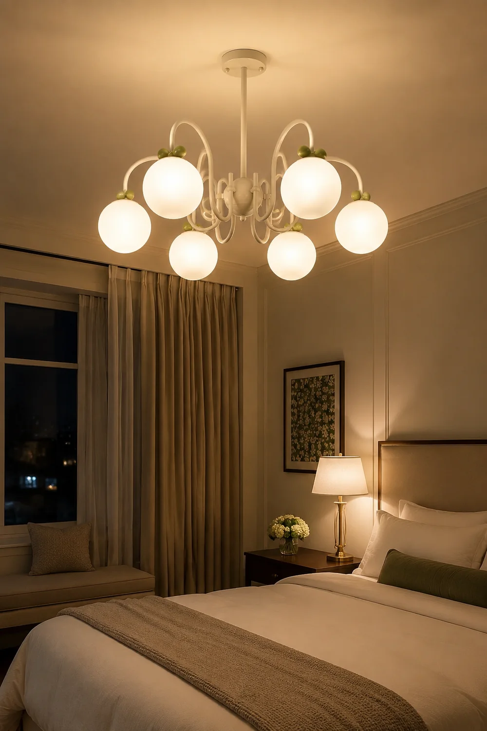 Cream Cherry Chandelier - Lumpaz