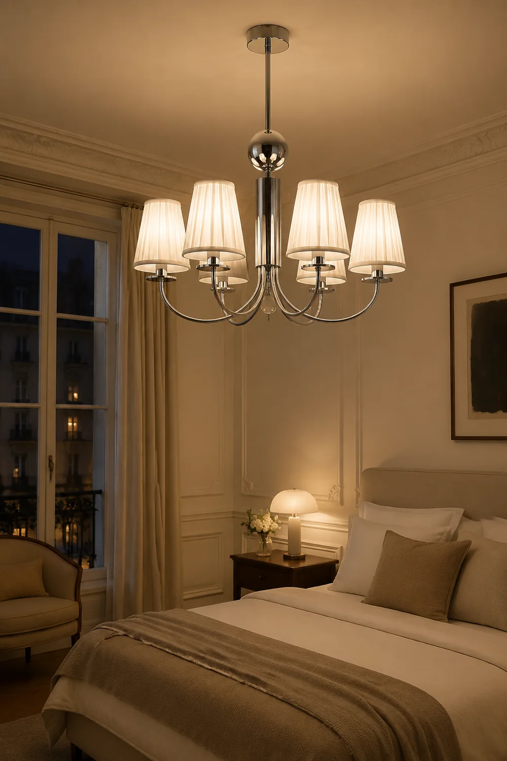 Simplicity Chrome Chandelier - Lumpaz