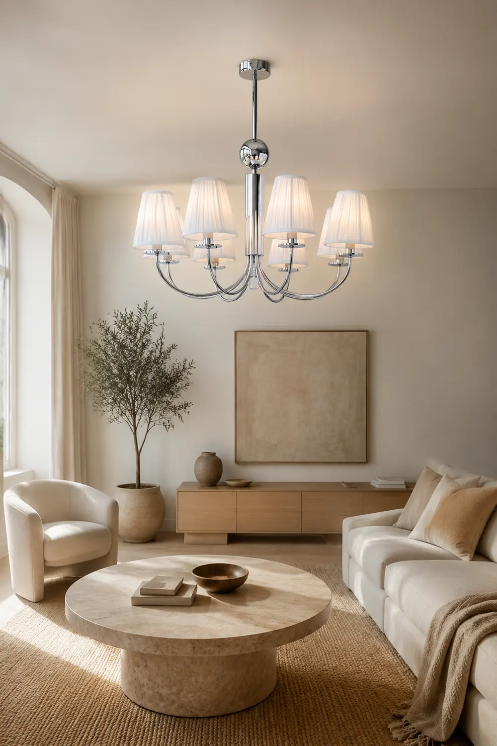 Simplicity Chrome Chandelier - Lumpaz
