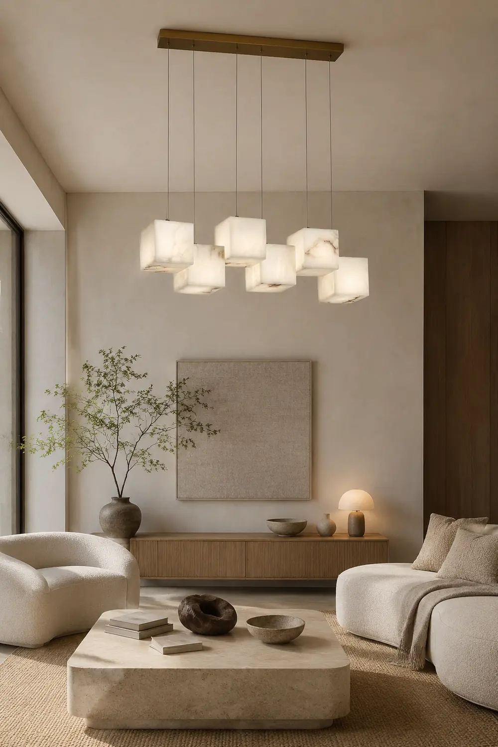 Alabaster Box Chandelier - Lumpaz