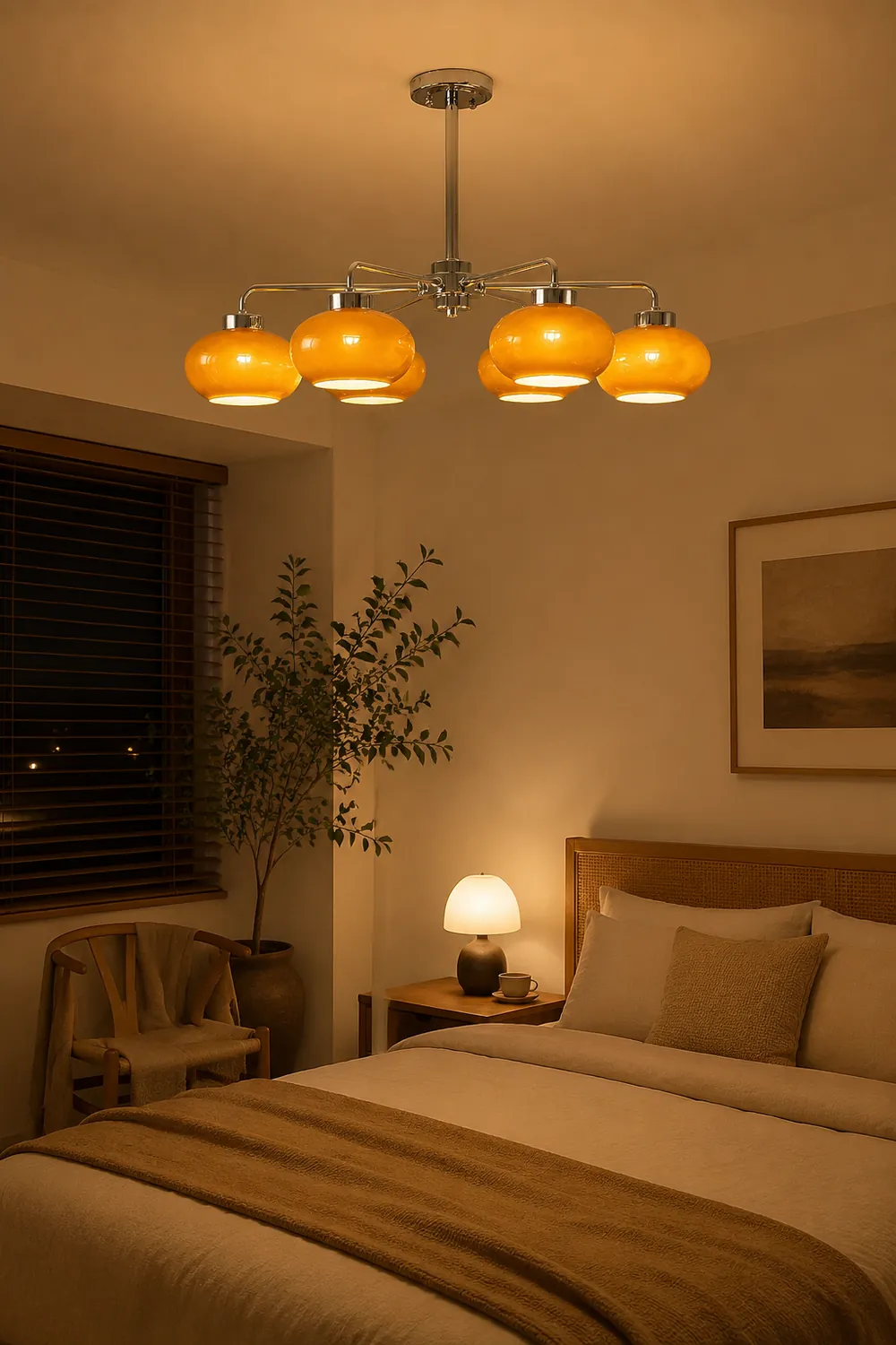 Oval Persimmon Chandelier - Lumpaz