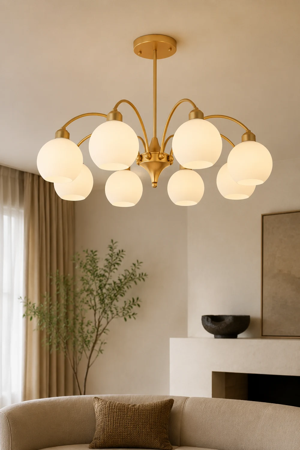 Sculptural Glass Chandelier - Lumpaz