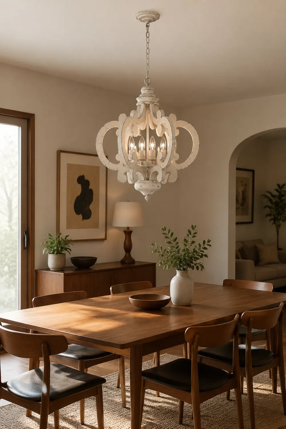 Antique White Style Chandelier - Lumpaz