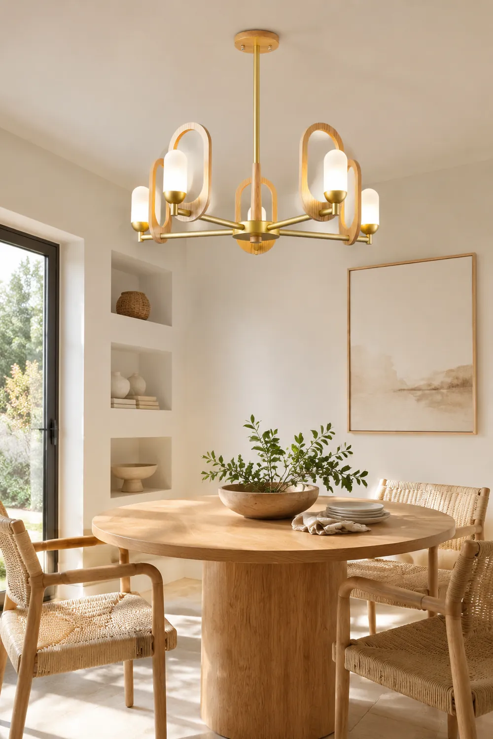 Wood Art Halo Chandelier - Lumpaz