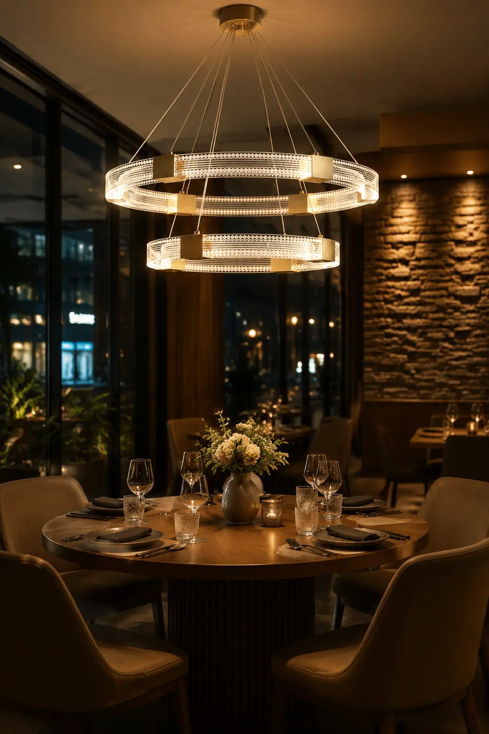 Parallel Ring LED Chandelier - Lumpaz