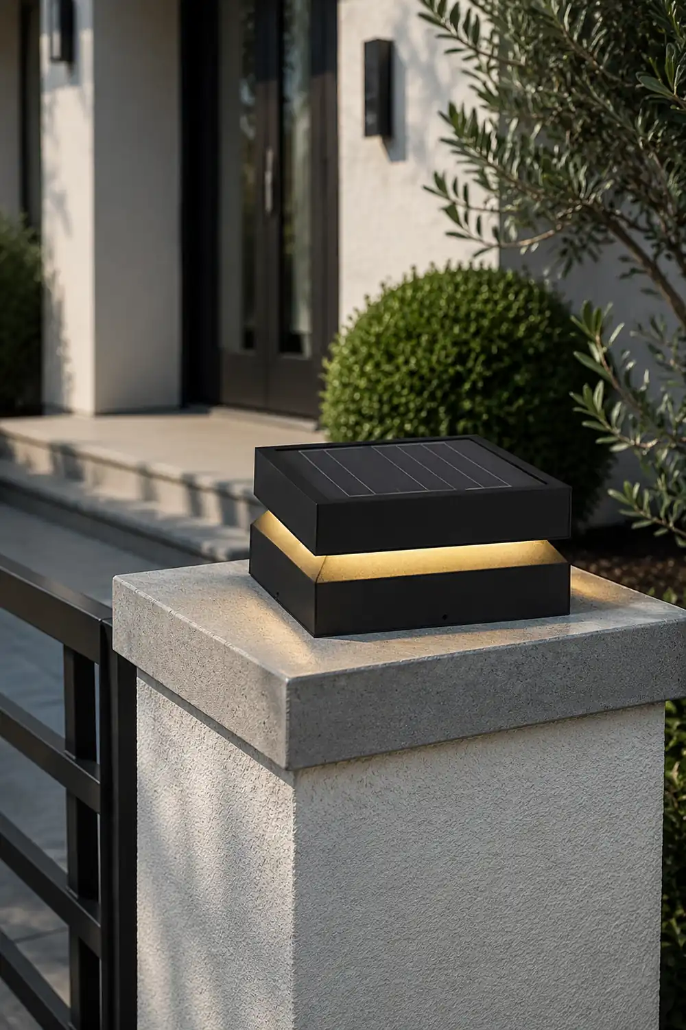 Solar Power Square Post Light - Lumpaz