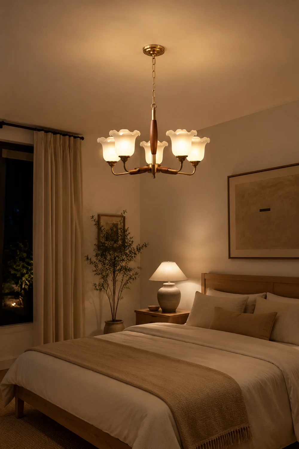 Trumpet Flower Glass Chandelier - Lumpaz