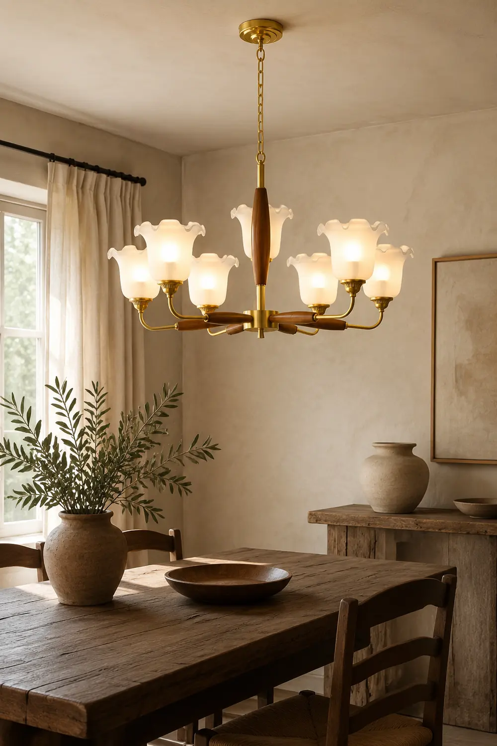 Trumpet Flower Glass Chandelier - Lumpaz
