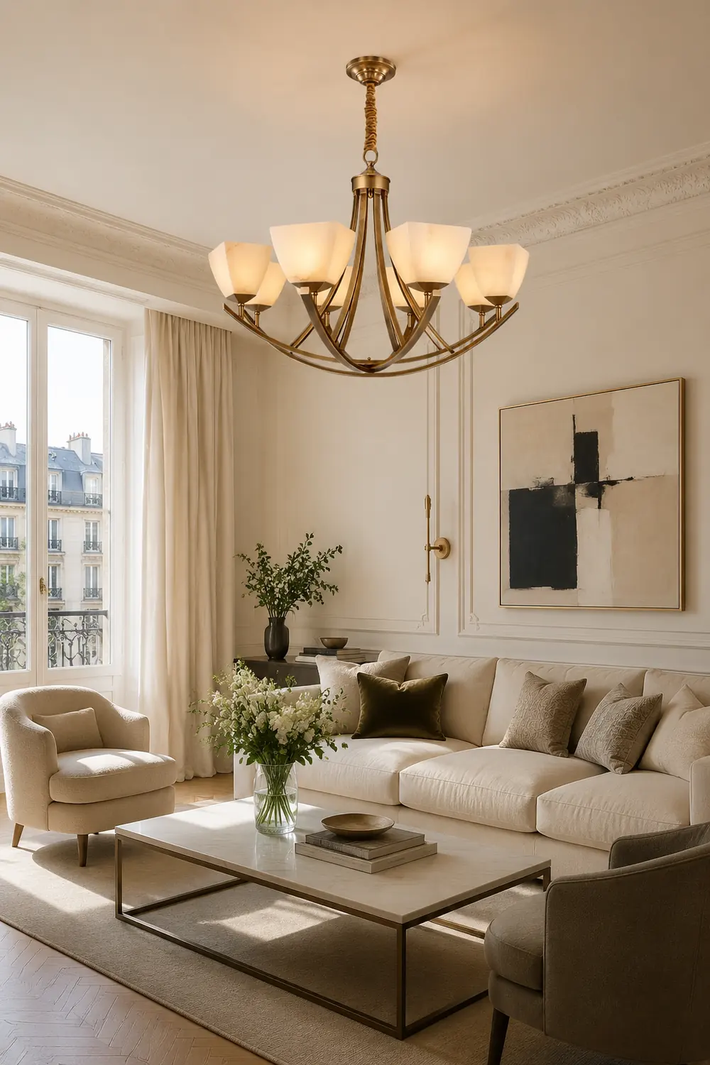 Dover Brass Chandelier - Lumpaz