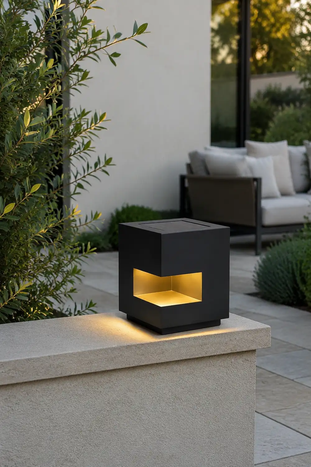 Regular Cube Solar Power Post Light - Lumpaz