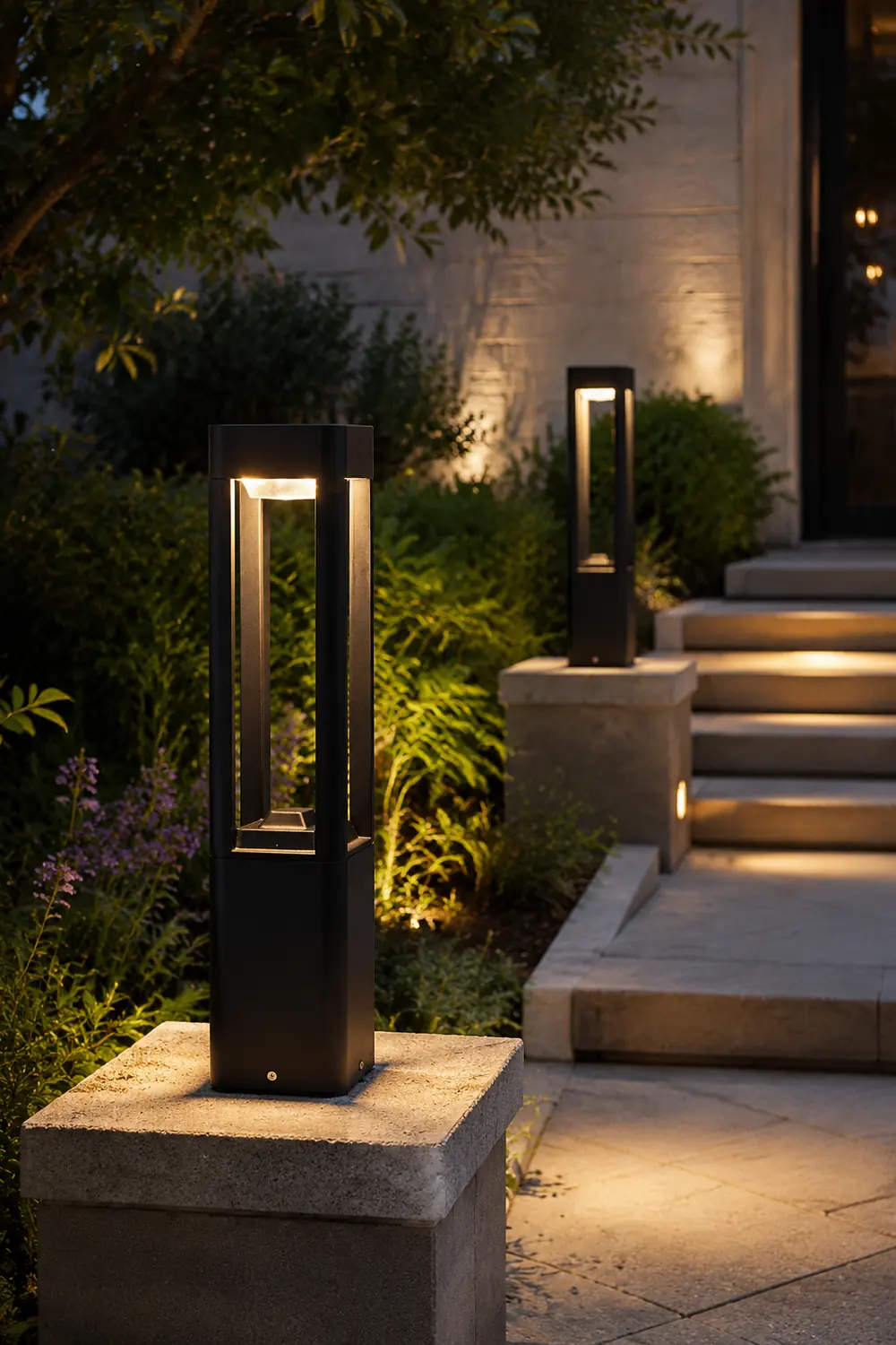 Rectangular Column Garden Light - Lumpaz