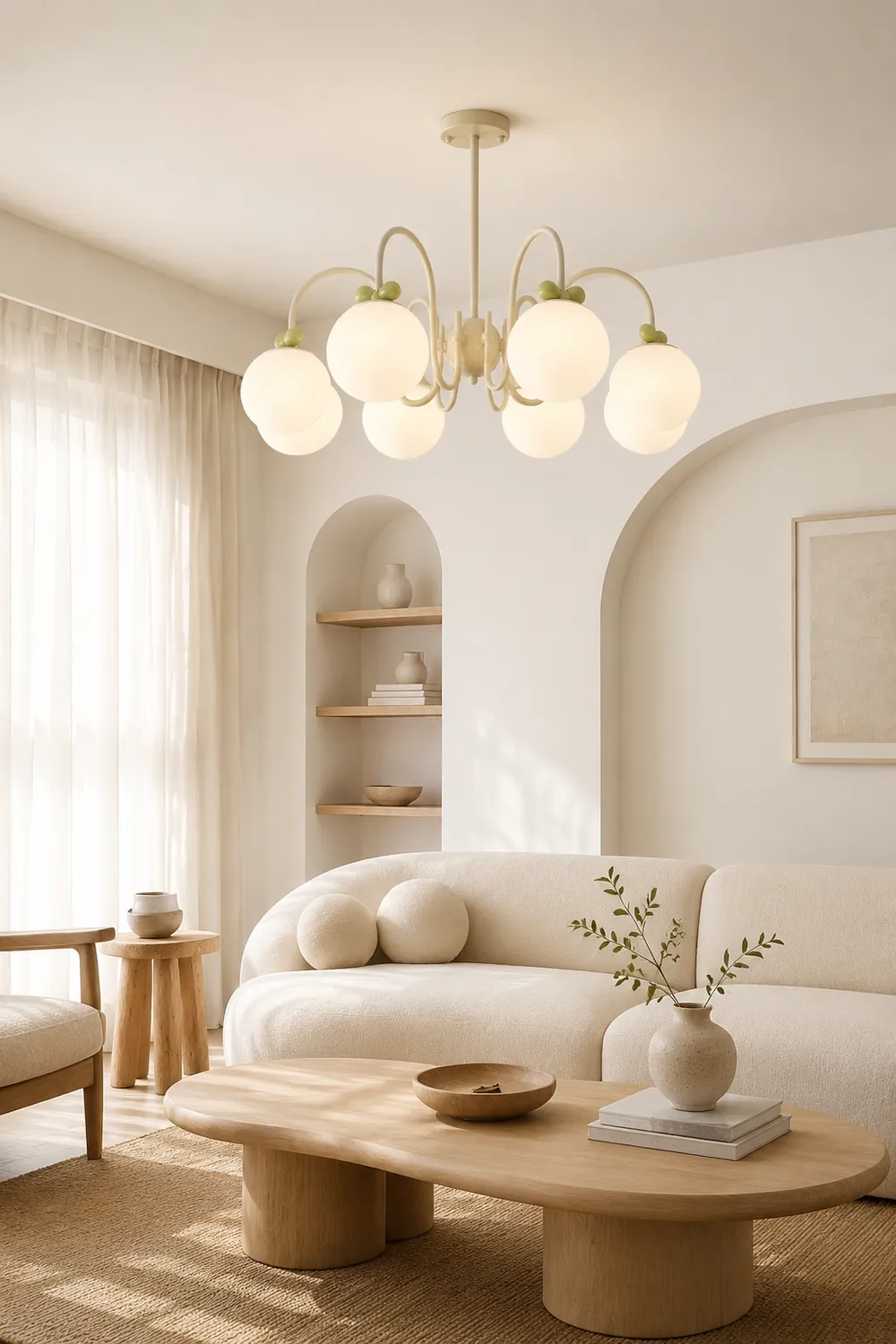 Cream Cherry Chandelier - Lumpaz