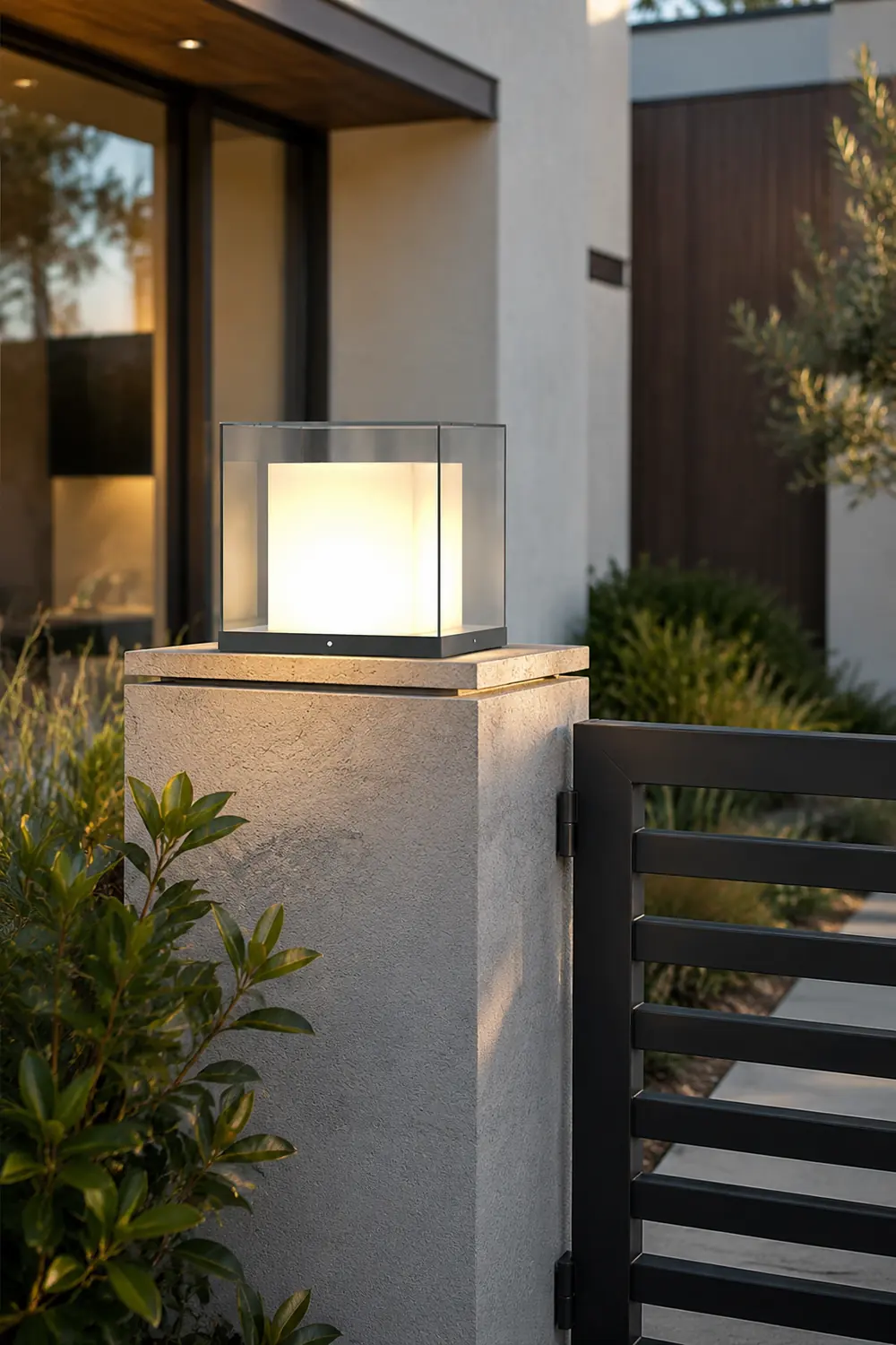 Square Box Outdoor Post Light - Lumpaz