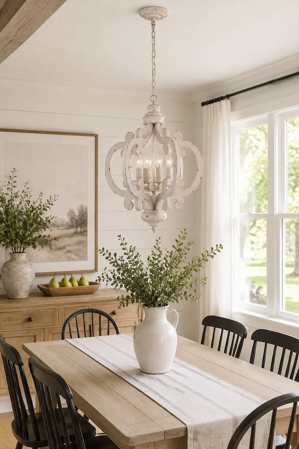 Antique White Style Chandelier - Lumpaz