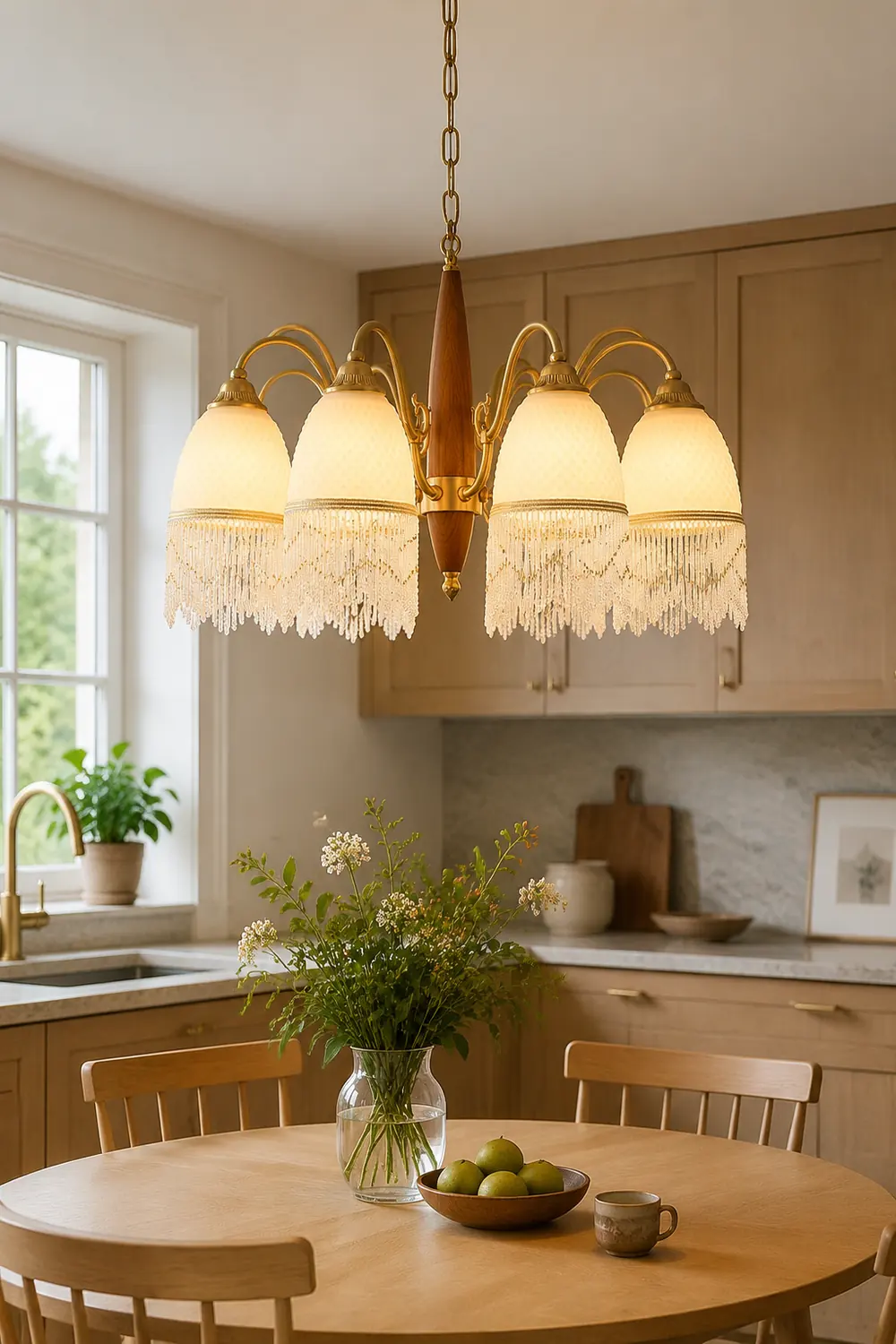 Mesh Tassel Glass Chandelier - Lumpaz