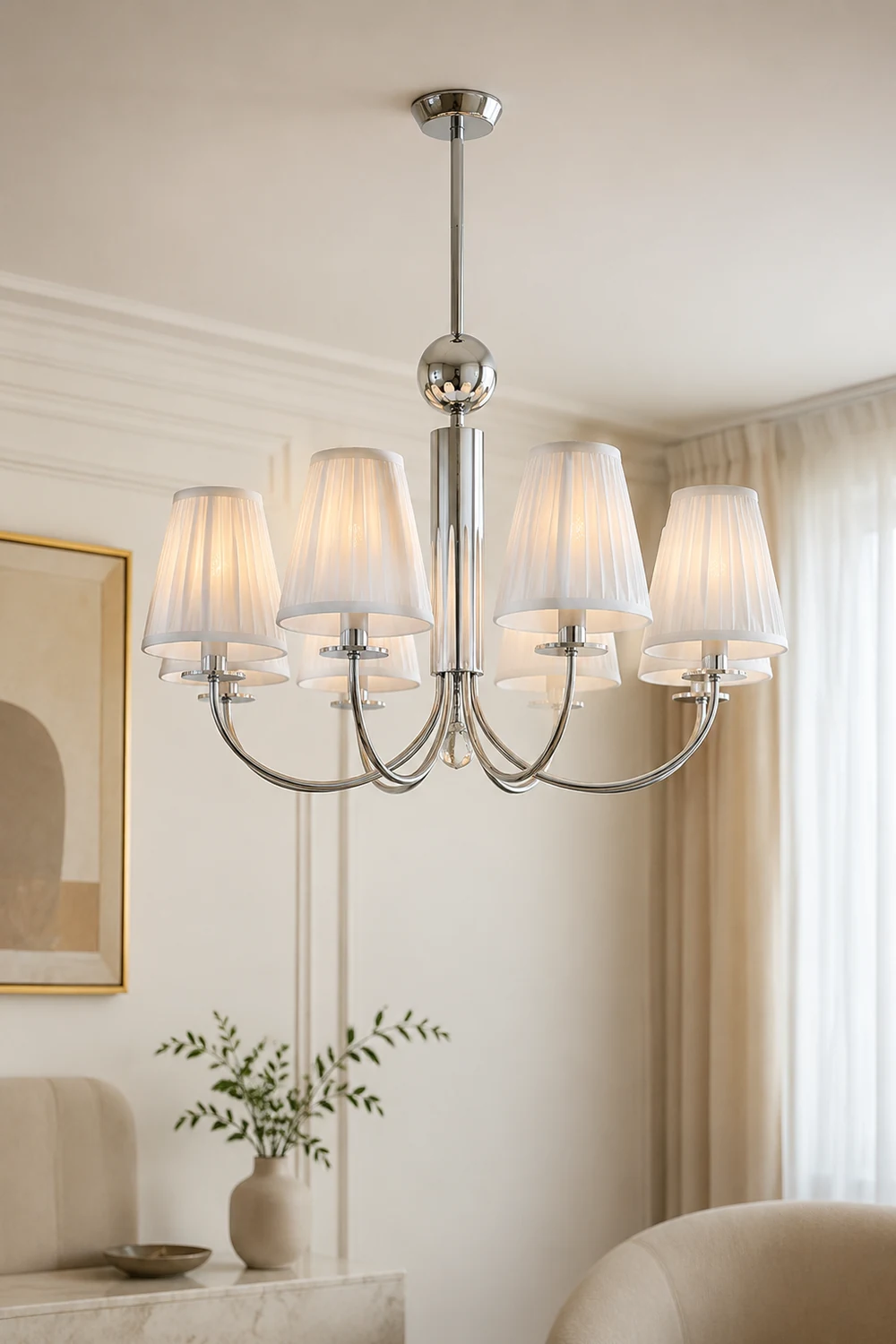 Simplicity Chrome Chandelier - Lumpaz