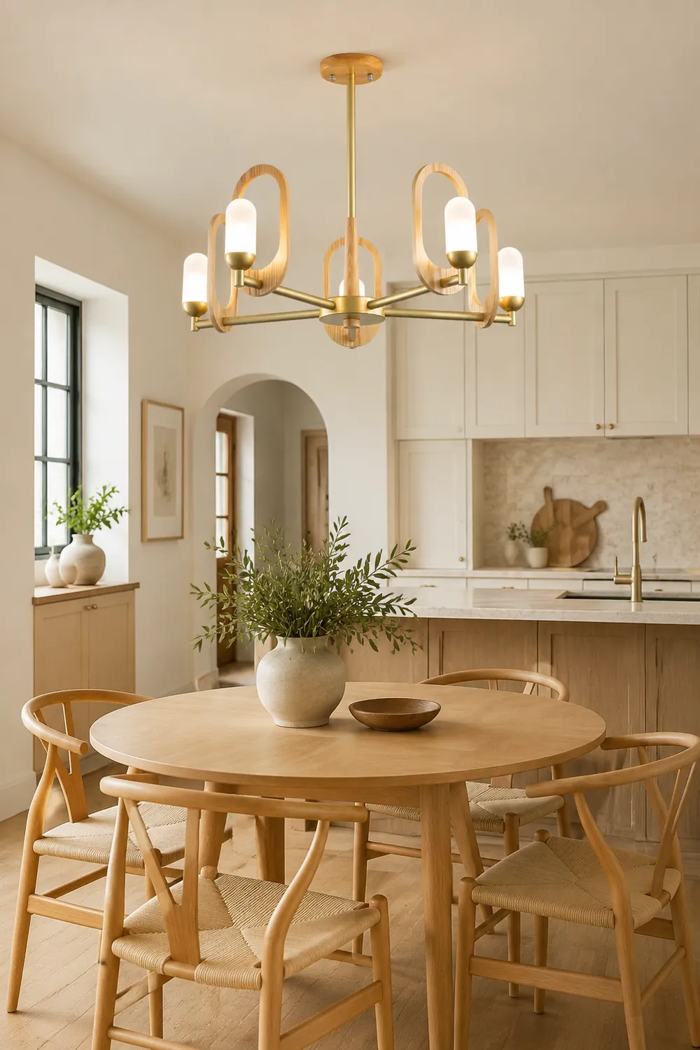 Wood Art Halo Chandelier - Lumpaz