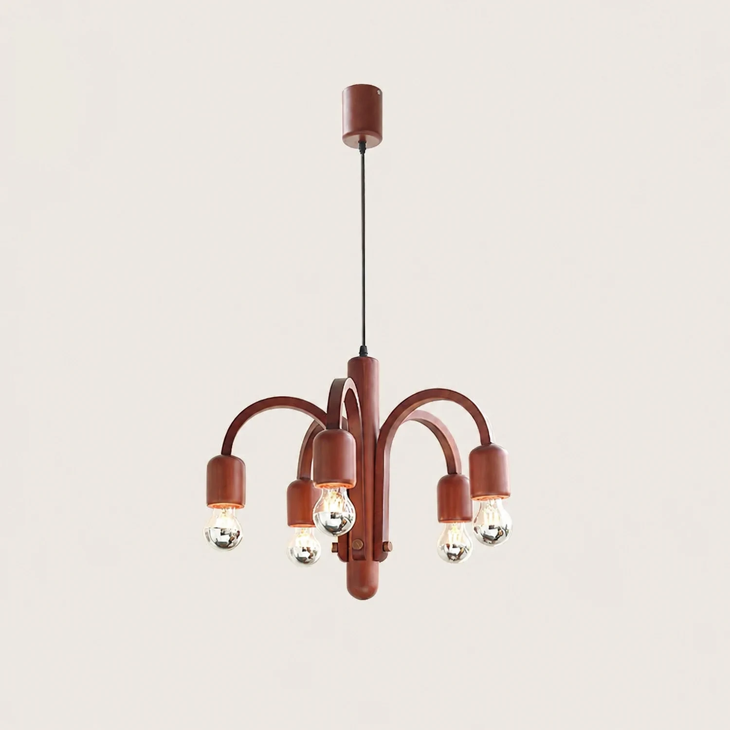 Candela Teak Chandelier - Lumpaz