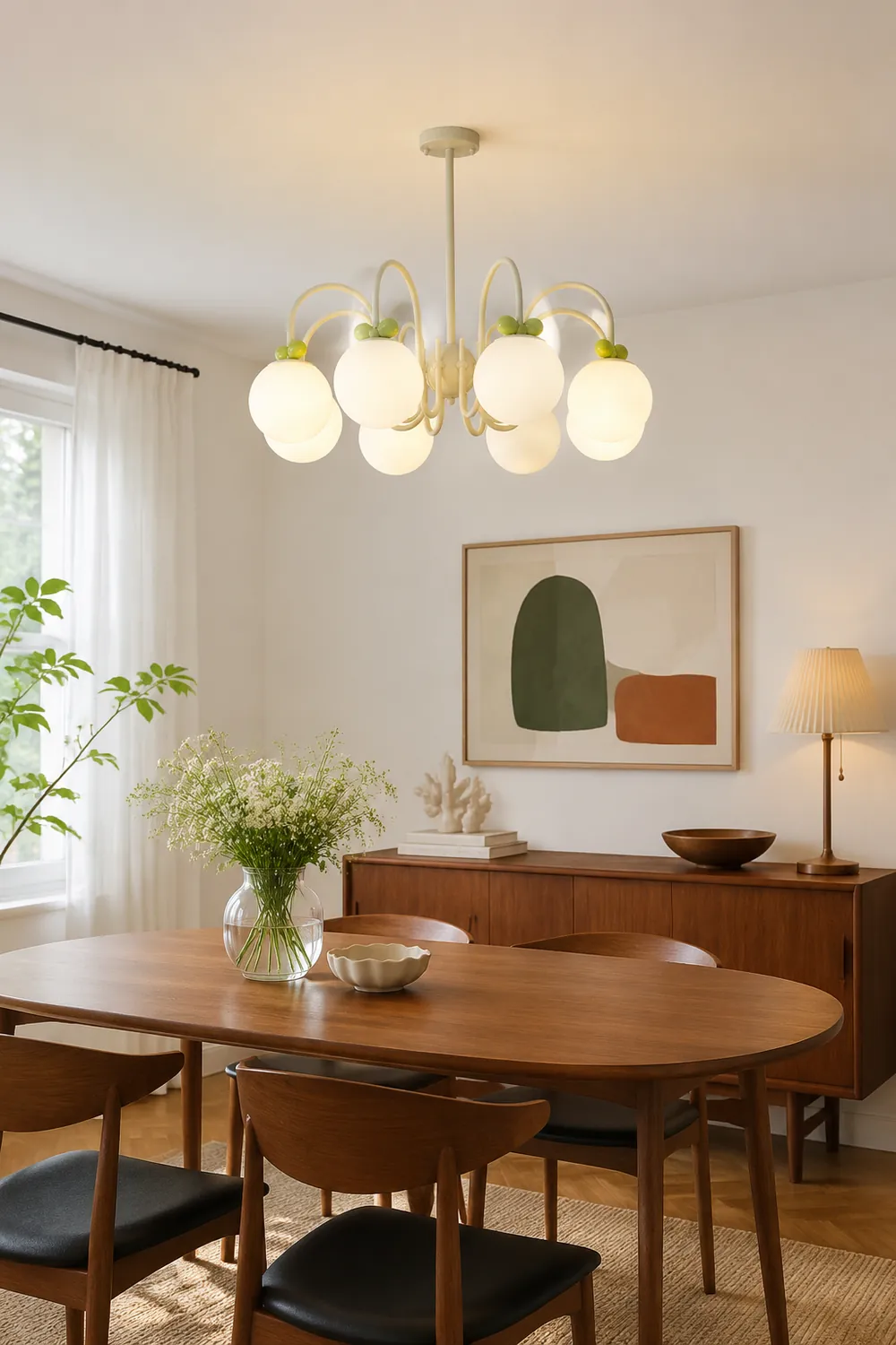 Cream Cherry Chandelier - Lumpaz
