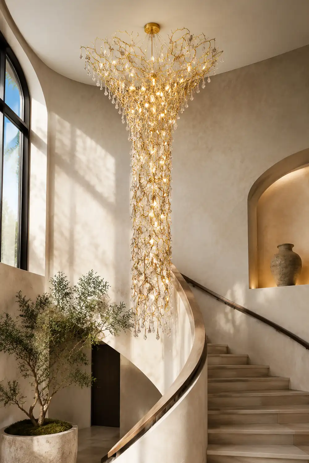 Tree Branch Staircase Chandelier - Lumpaz