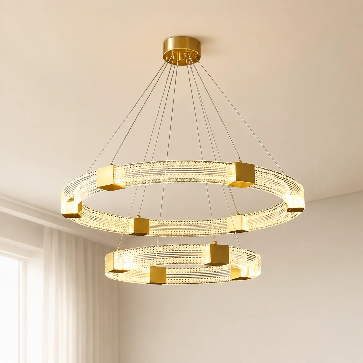 Parallel Ring LED Chandelier - Lumpaz