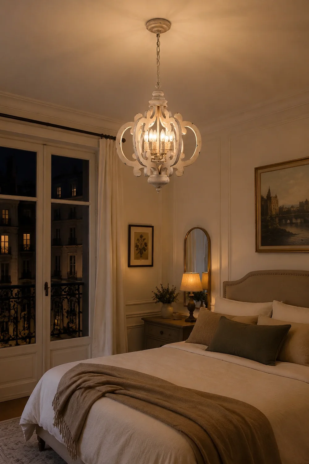 Antique White Style Chandelier - Lumpaz