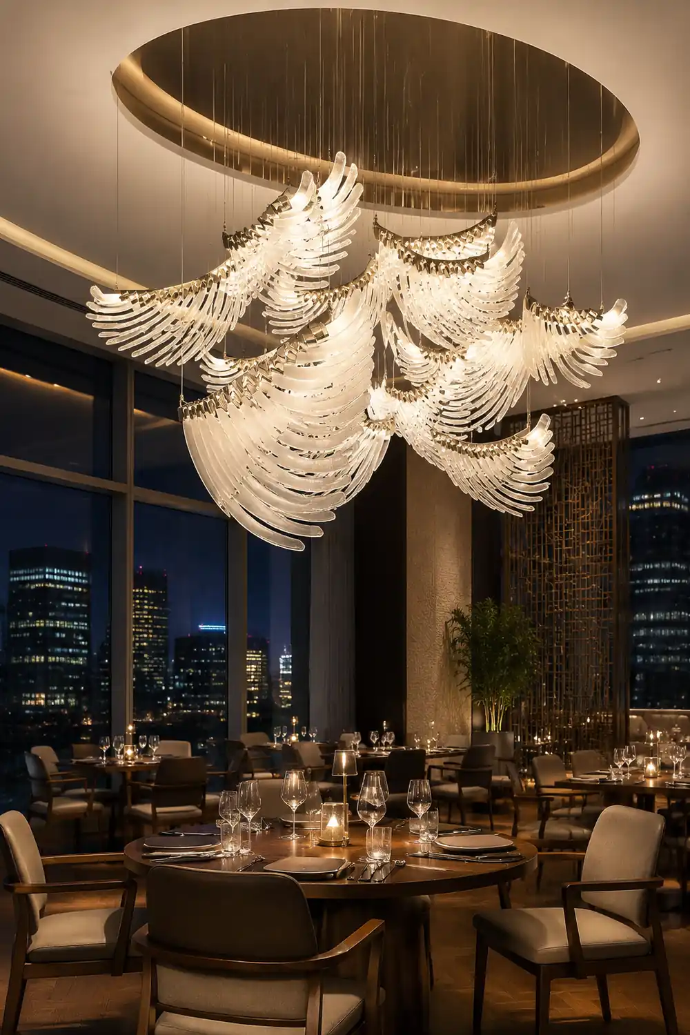 Tiered Palmette Chandelier - Lumpaz