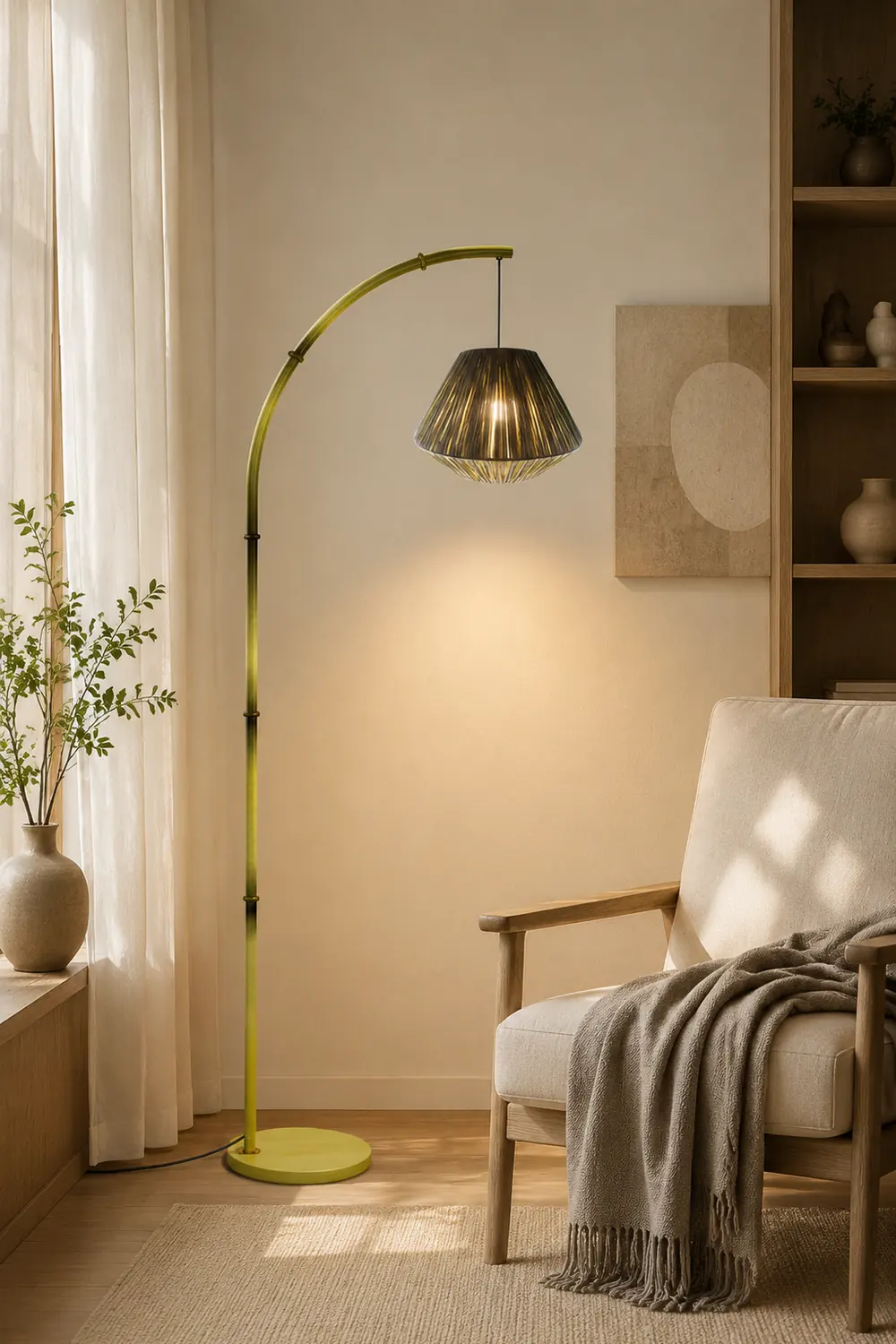 Bamboo Pole Floor Lamp - Lumpaz