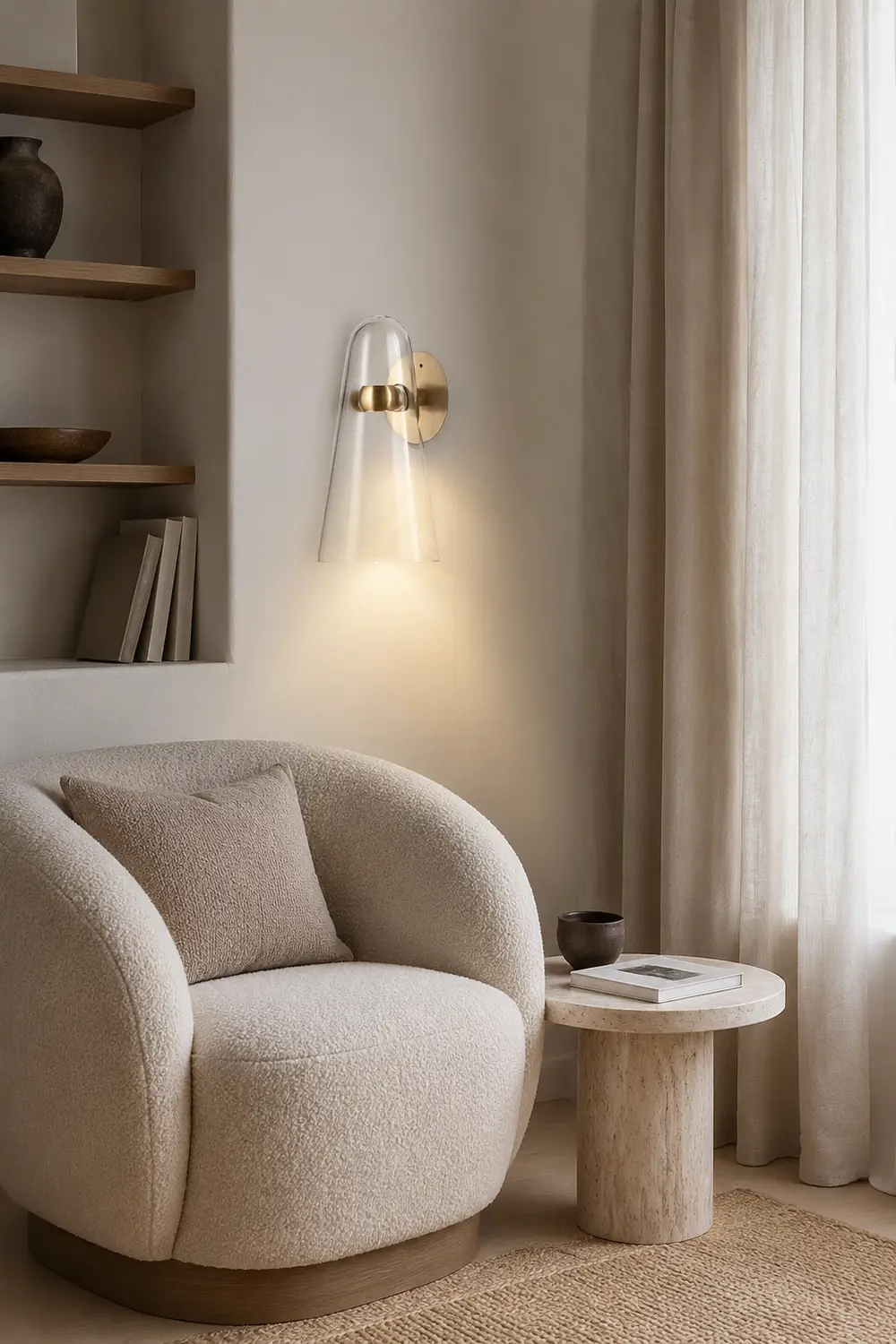 Conical Glass Wall Lamp - Lumpaz