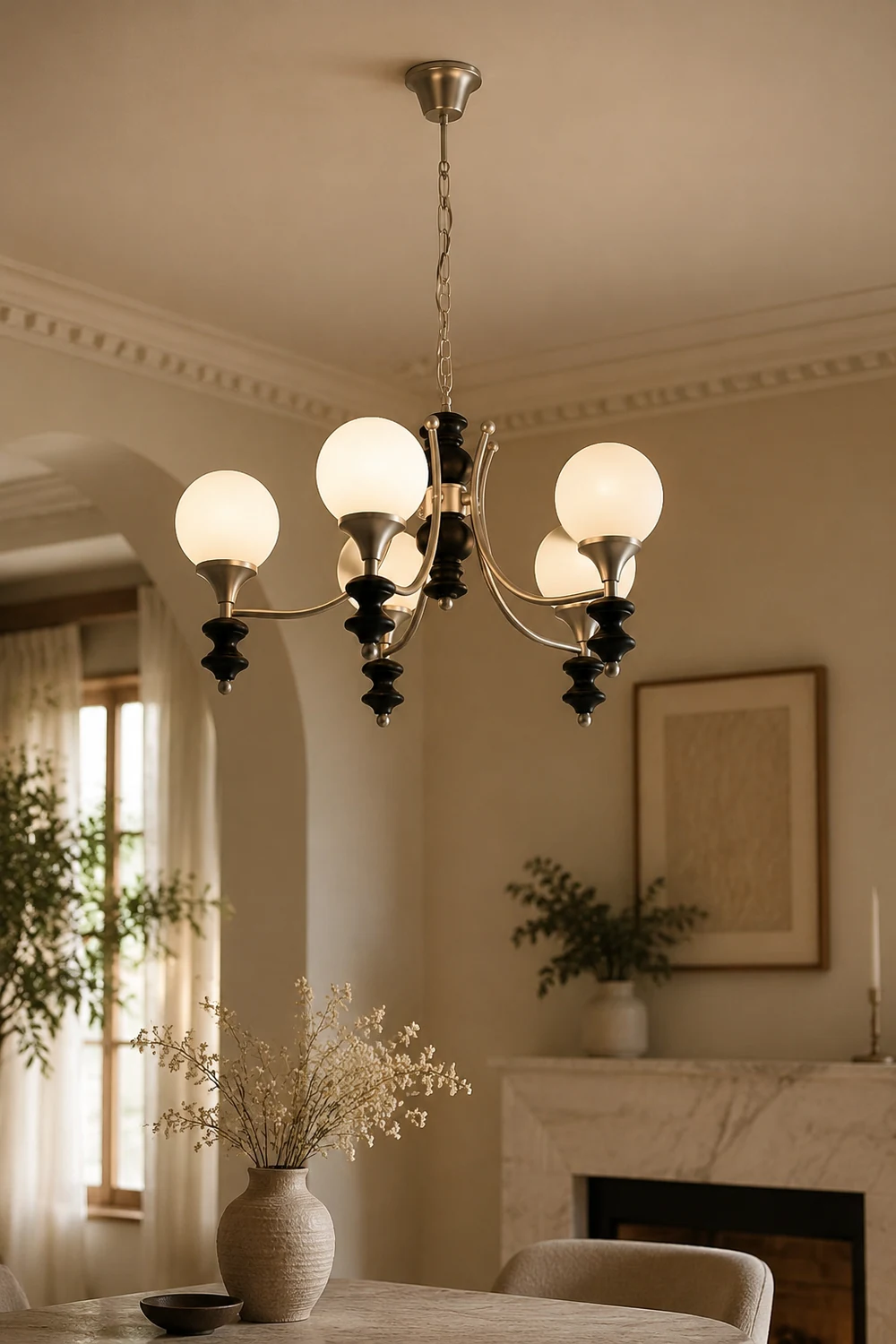 Tina Wooden Chandelier - Lumpaz