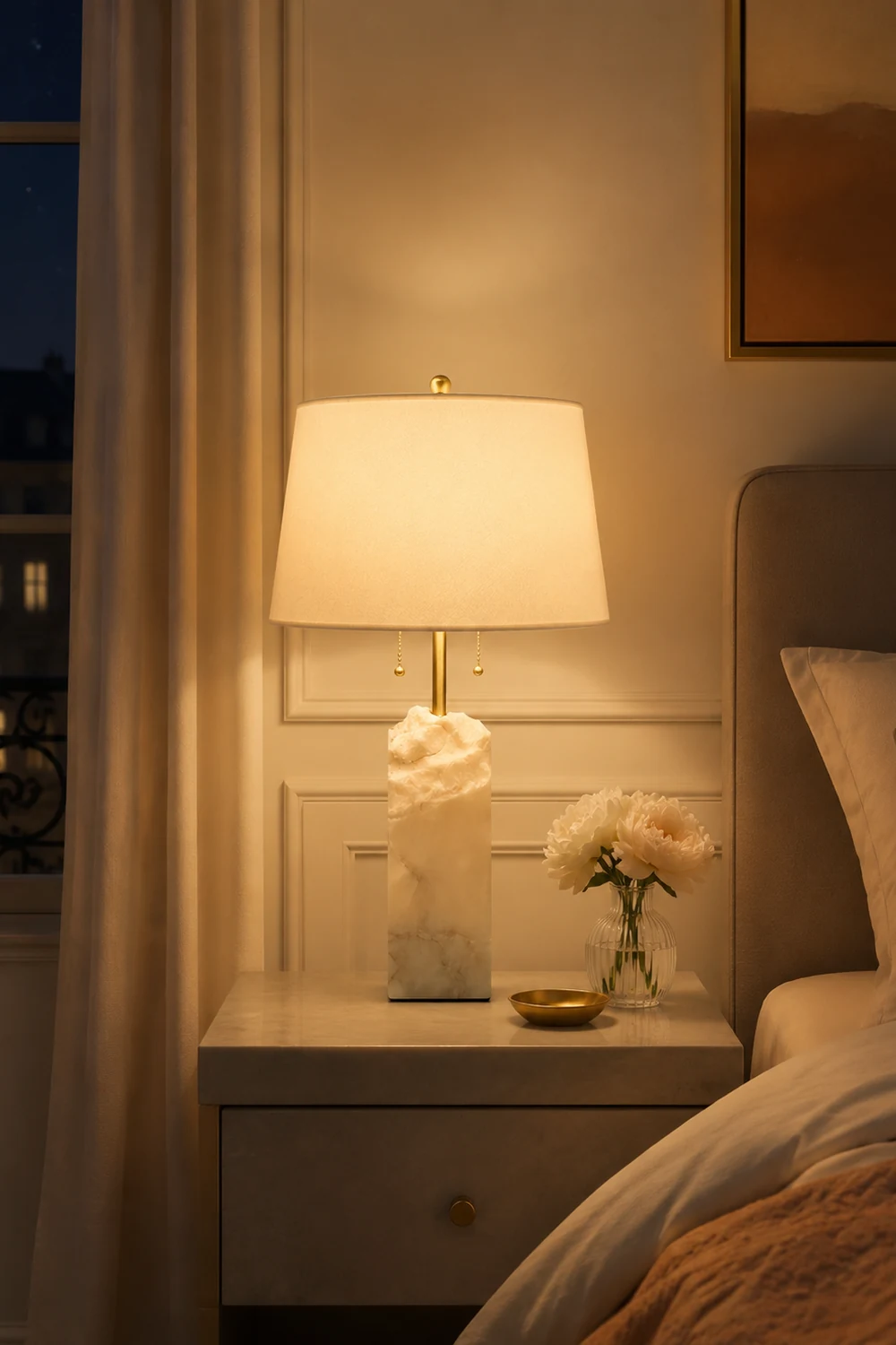 Raw Alabaster Table Lamp - Lumpaz