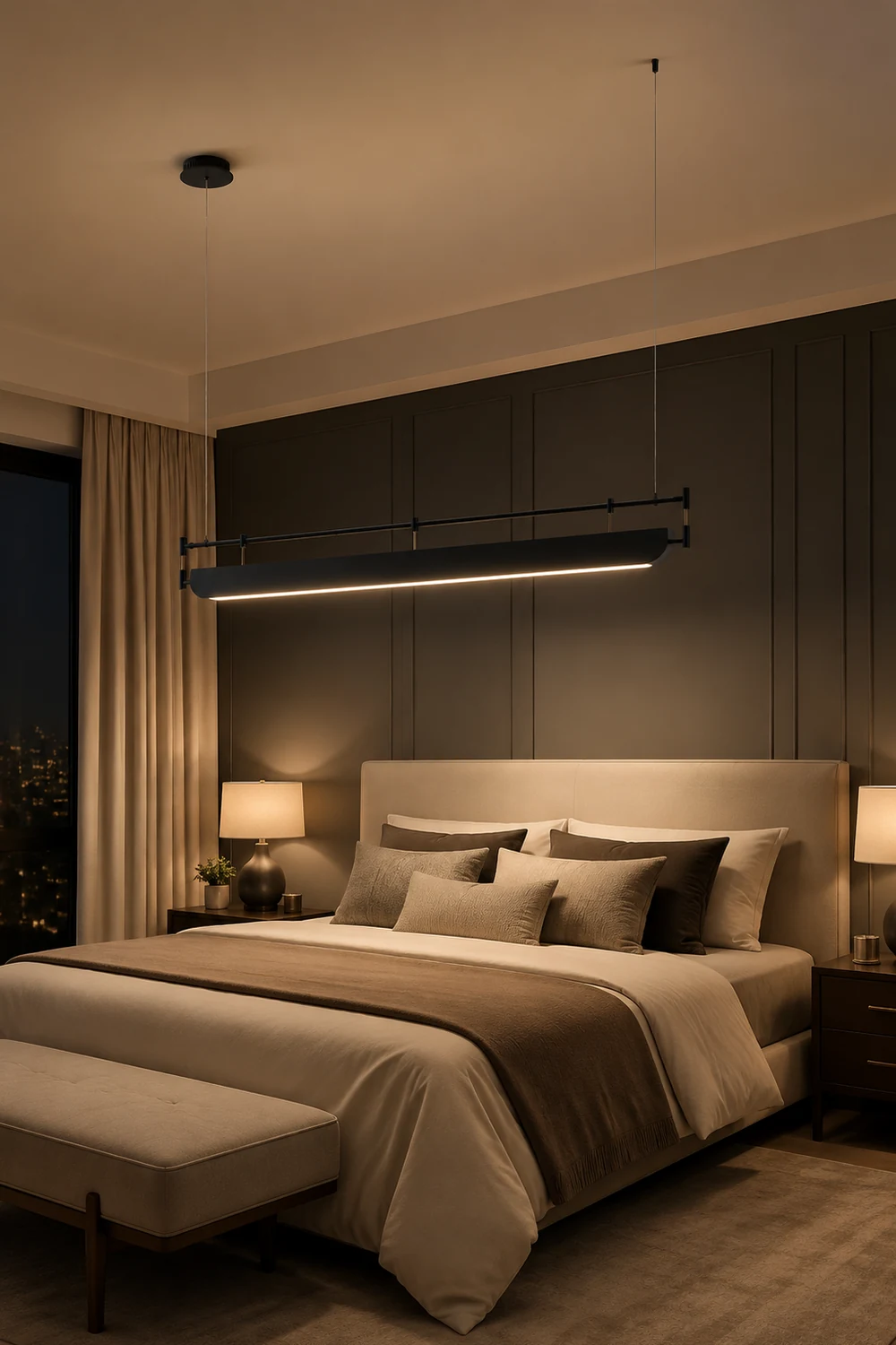 Black Roof LED Chandelier - Lumpaz