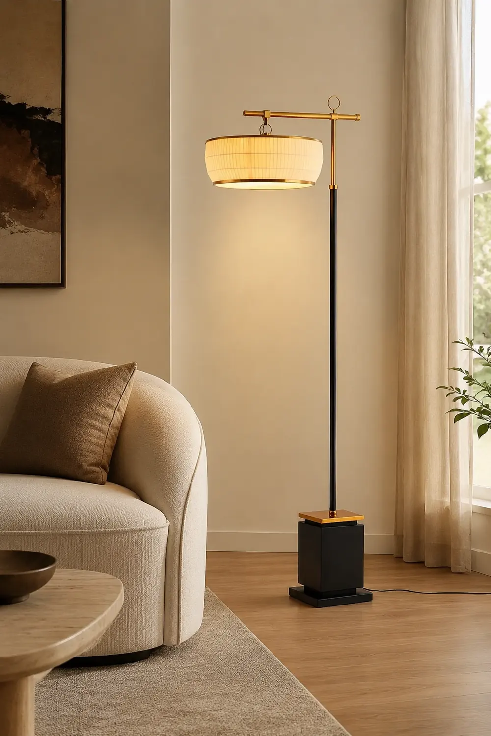 Hejun Fabric Floor Lamp - Lumpaz