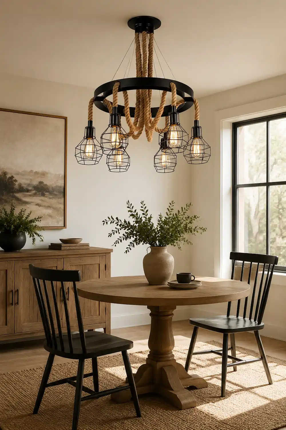 Hemp Rope Industrial Starfall Chandelier - Lumpaz