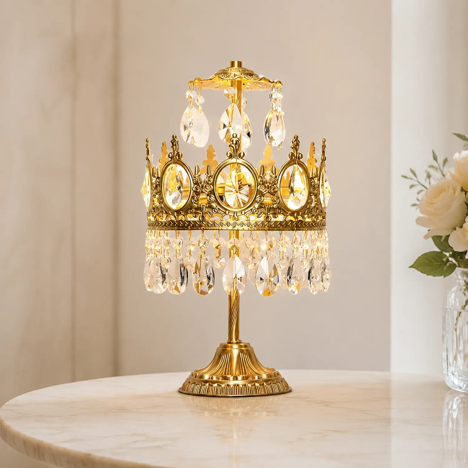 Vintage Crystal Table Light - Lumpaz
