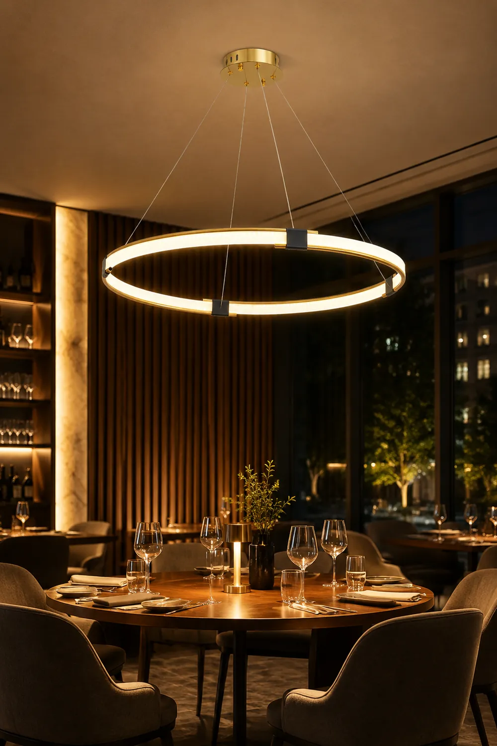 Gold Ring Chandelier - Lumpaz