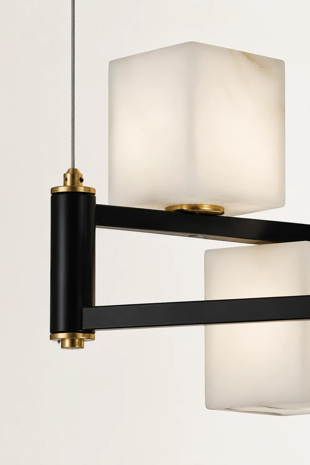 Alabaster Square Box Chandelier - Lumpaz
