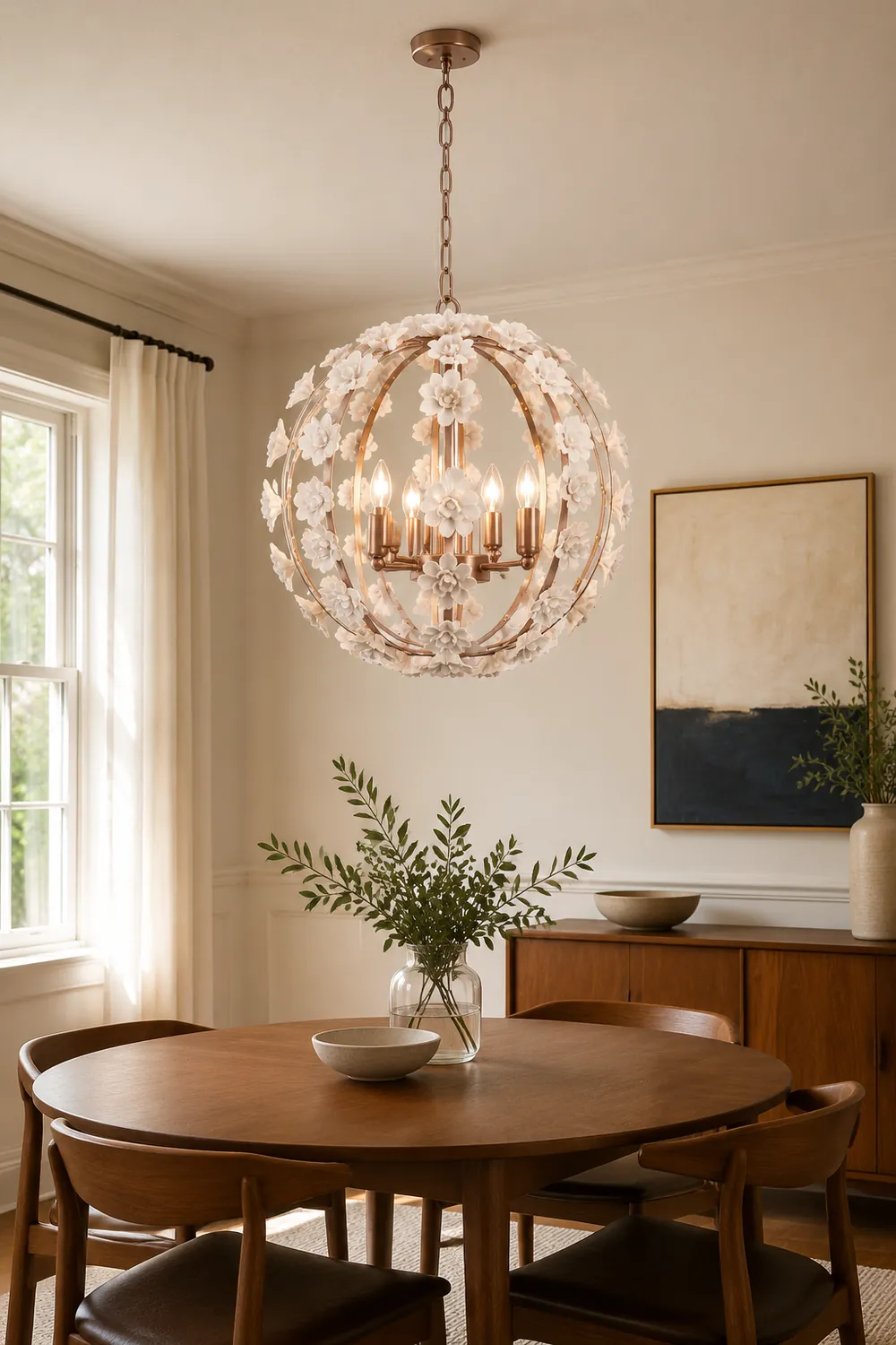 Bianca Floral Orb Chandelier - Lumpaz