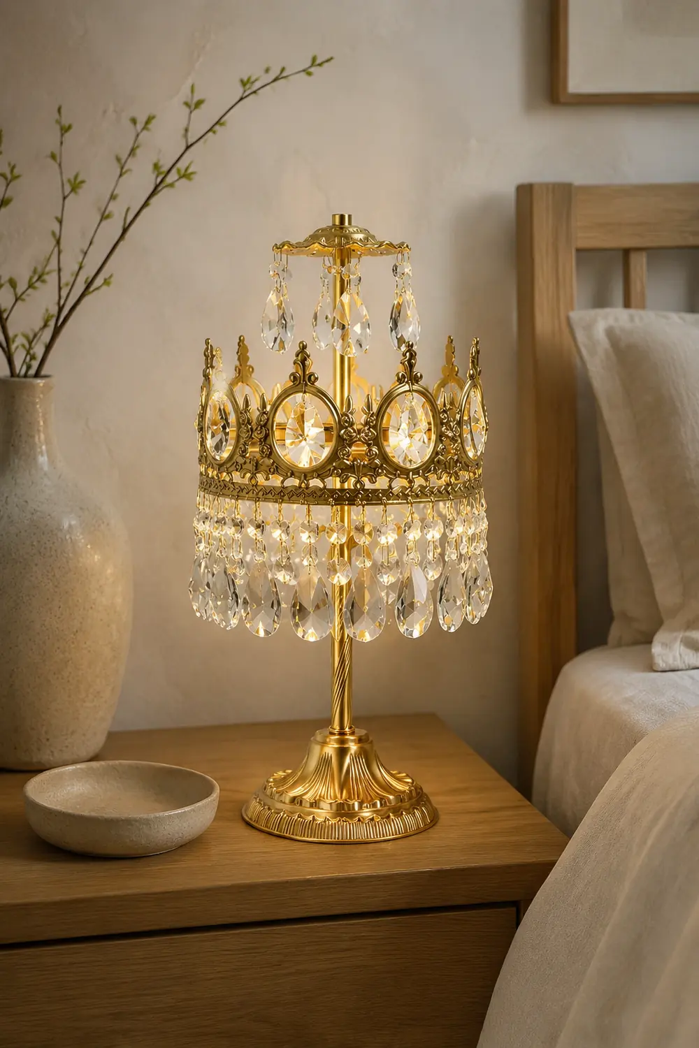 Vintage Crystal Table Light - Lumpaz